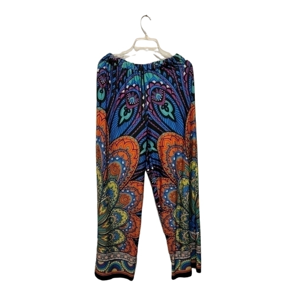 PALAZZO Pants By Sharagano Sz M Wide-Leg Travel